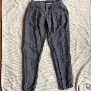 Theory Grey Pleated Tapered Career Style Pants Womens 2 Slacks Trousers Office